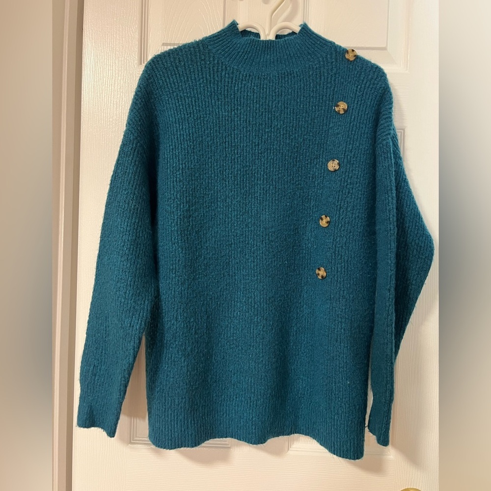 Verve Ami Teal Knit Sweater